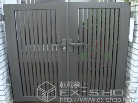 LIXIL リクシル(TOEX)の門扉 シャレオR4型門扉 両開き 埋め込み金具使用 施工例