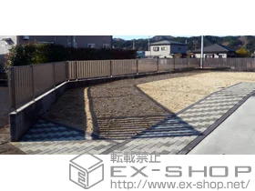 福島県福島市のLIXIL リクシル(TOEX)のフェンス・柵 ハイミレーヌR4型フェンス フリーポールタイプ 施工例