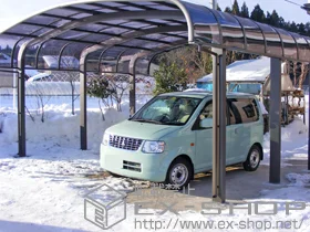 LIXIL リクシル(トステム)のカーポート テールポートシグマIII 1500 ワイド 積雪〜50cm対応 施工例