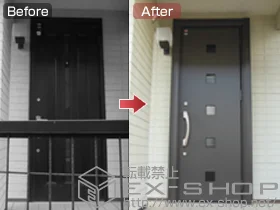 LIXIL リクシル(トステム)の玄関ドア リシェント K4仕様 片開き 100型 施工例
