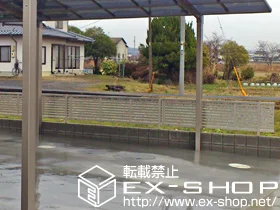 岡山県新潟市西区のYKKAPのフェンス・柵 エクスラインフェンス5型 自由柱タイプ 施工例