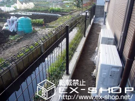 埼玉県藤沢市のLIXIL リクシル(TOEX)のフェンス・柵 イーネットフェンス1F型 自由柱タイプ 施工例