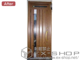 LIXIL リクシル(トステム)の玄関ドア リシェント玄関ドア 800型 ランマ付 片開き 断熱仕様 施工例