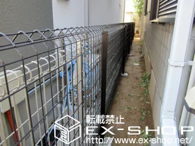 大阪府大崎市の積水樹脂(セキスイ)のフェンス・柵 イーネットフェンス1F型 自由柱 施工例