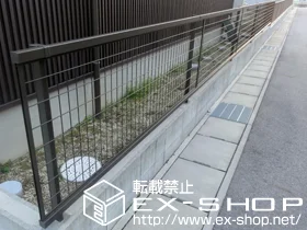 愛知県松戸市のLIXIL リクシル(TOEX)のフェンス・柵 アルメッシュフェンス1型 フリーポールタイプ 施工例