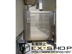 LIXIL リクシル(TOEX)の門扉 シャレオR1型門扉 片開き 柱使用 施工例