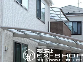 LIXIL リクシル(トステム)のバルコニー屋根 ライザーテラスII F型 屋根タイプ 単体 積雪〜20cm対応＋壁付け物干し ロングタイプ 2本入り 施工例