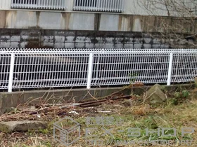 積水樹脂(セキスイ)のフェンス・柵 メッシュフェンスG10-R 施工例