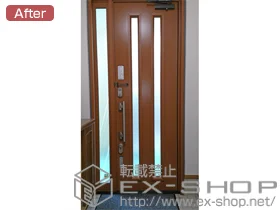 LIXIL リクシル(トステム)の玄関ドア リシェントK4仕様 22簡易片袖L300型 施工例