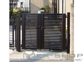 LIXIL リクシル(TOEX)の門扉 シャレオR3型 両開き親子 柱使用 施工例