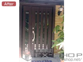 LIXIL リクシル(トステム)の玄関ドア リシェント アルミ仕様 J1型 親子開き 施工例