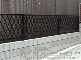 YKKAPのフェンス・柵 シンプルモダンフェンス W4型 自由柱タイプ 施工例