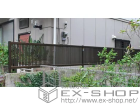 YKKAPのフェンス・柵 エクスラインフェンス2型 間仕切柱 施工例