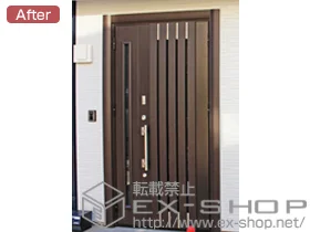 LIXIL リクシル(トステム)の玄関ドア 防火リシェント 700型 簡易タッチキー仕様 施工例