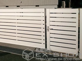 LIXIL リクシル(TOEX)の門扉 ワイドオーバードアS5型 開戸セット 施工例