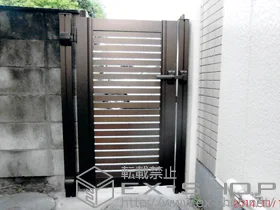 YKKAPの門扉 エクスライン門扉5型 片開き　門柱使用 施工例