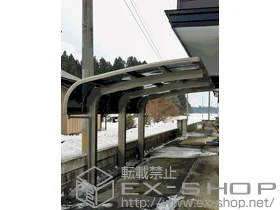 LIXIL リクシル(トステム)のカーポート テールポートシグマIII 1500 積雪〜50cm対応＋落雪カバー 50用 施工例