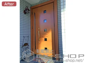 LIXIL リクシル(トステム)の玄関ドア リシェントK4仕様 22親子R 100型 施工例