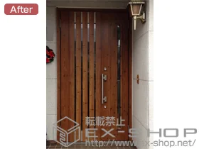 LIXIL リクシル(トステム)の玄関ドア リシェントK4仕様 22親子L 700型 施工例