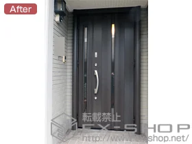 LIXIL リクシル(トステム)の玄関ドア リシェントK4仕様 22簡易タッチキー仕様 親子R 500型 施工例