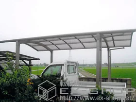 LIXIL リクシル(トステム)のカーポート カルエードシグマIII 積雪〜20cm対応＋屋根材ホルダー50タイプ用 施工例