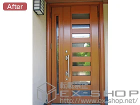 LIXIL リクシル(トステム)の玄関ドア リシェント 600型 K4親子仕様 施工例