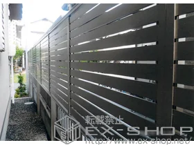 LIXIL リクシル(TOEX)のフェンス・柵 プレスタフェンス7Y型 フリーポールタイプ＜多段柱仕様＞ 施工例