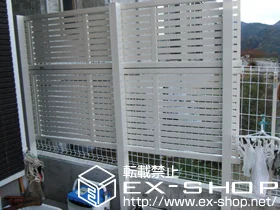 YKKAPのフェンス・柵 エクスラインフェンス5型 3段支柱タイプ 自立建て用 施工例