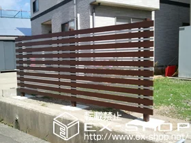 YKKAPのフェンス・柵 ビューテクトS5型 マテリアルカラー 自由柱 施工例