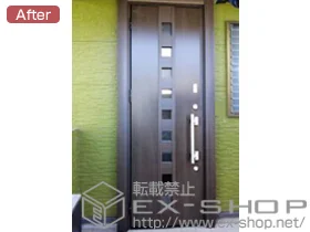 LIXIL リクシル(トステム)の玄関ドア リシェントK4仕様 22簡易タッチキー仕様 片開きL 400型 施工例
