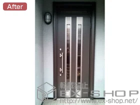 LIXIL リクシル(トステム)の玄関ドア リシェント 300型 片開き ランマ付 施工例