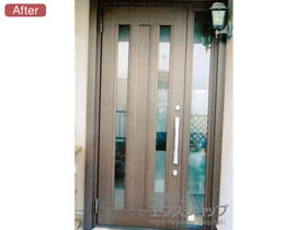 LIXIL リクシル(トステム)の玄関ドア リシェントII アルミ仕様 片袖仕様(ランマ無)L C16型 施工例