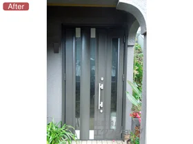 LIXIL リクシル(トステム)の玄関ドア リシェントアルミ仕様 22親子L M2型 施工例