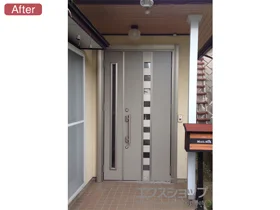 LIXIL リクシル(トステム)の玄関ドア リシェント K4仕様22親子仕様(ランマ無)R 400型 施工例