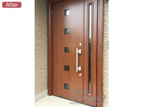 LIXIL リクシル(トステム)の玄関ドア リシェント K4仕様22親子仕様(ランマ無)L 100型 施工例