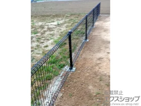 積水樹脂(セキスイ)のフェンス・柵 メッシュフェンスG0 固定柱 施工例