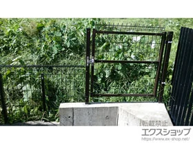 三協アルミのフェンス・柵 ユメッシュフェンスＺ型 フリー支柱 本体1枚 施工例
