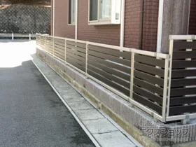 YKKAPのフェンス・柵 ルシアスフェンスF04型 自由柱 施工例
