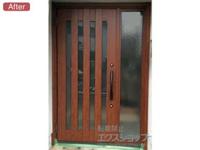 LIXIL リクシル(トステム)の玄関ドア リシェントII アルミ仕様 片袖仕様(ランマ無)L C17型 施工例