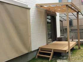 LIXIL(リクシル)のテラス屋根 シュエット テラスタイプ シェード付き 単体 積雪〜20cm対応 施工例