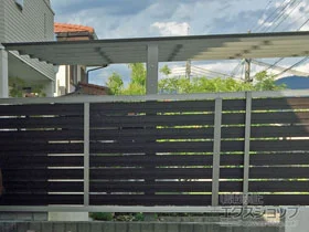 LIXIL リクシル(新日軽)のフェンス セレビューフェンス RP3型 自在柱式 施工例