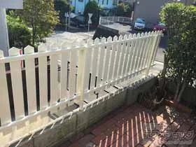 YKKAPのフェンス・柵 レスティンフェンス7型 自由柱施工 施工例