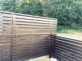 YKKAPのフェンス・柵 エクスラインフェンス23型 2段支柱 施工例