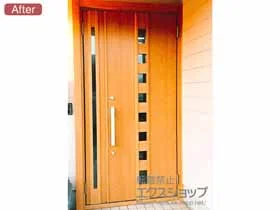 LIXIL リクシル(トステム)の玄関ドア リシェント 玄関ドア3 断熱K4仕様 手動 親子仕様(ランマ無)R M28型 施工例