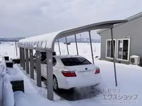 LIXIL リクシル(トステム)のカーポート テールポートシグマIII 1500 縦連棟 積雪〜50cm対応 施工例