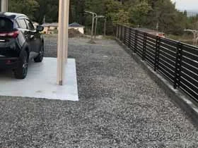 YKKAPのフェンス・柵 モクアルフェンス 横板タイプ 自由柱タイプ 施工例