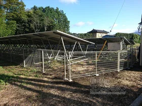 積水樹脂(セキスイ)のフェンス・柵 メッシュフェンス G10 自由柱＊m販売 施工例