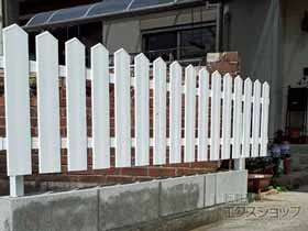 三協アルミのフェンス ララミー 2型 フリー支柱 施工例