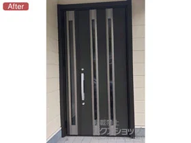 LIXIL リクシル(トステム)の玄関ドア リシェント玄関ドア3 断熱K4仕様 手動 親子仕様(ランマ無)R M24型 施工例
