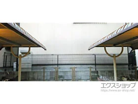 積水樹脂(セキスイ)のフェンス・柵 メッシュフェンス G10-R　自由柱 施工例
